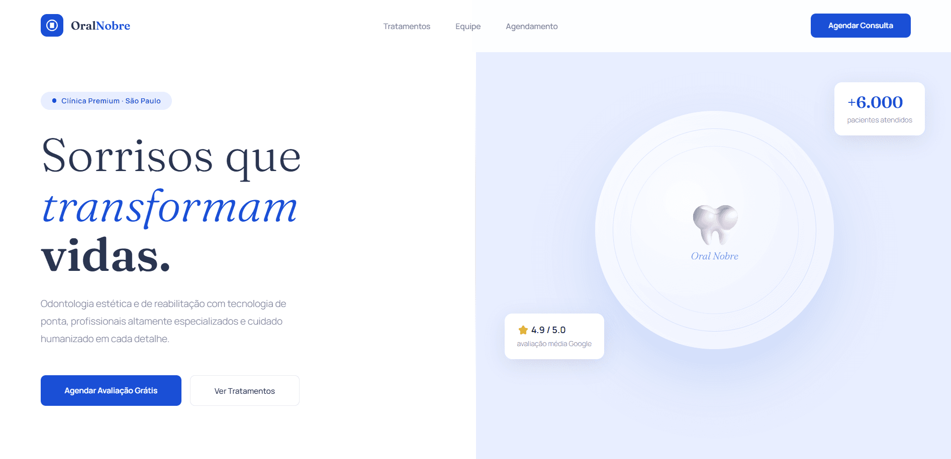 Landing Page - Clínica Odontológica — imagem 1